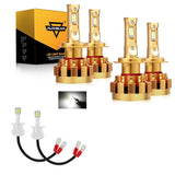 For 2000-2001 Hyundai Sonata F-16 Plus Series Built-in Canbus Automotive Grade 14000LM LED Light Bulbs High Low Beam Bundle