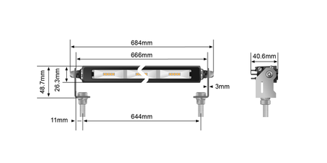 STEDI Micro V2 26" 48 LED Flood Light (5700K) Rove Overland
