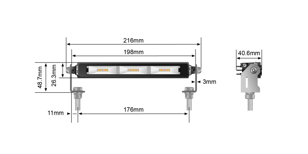 STEDI Micro V2 7.8" 12 LED Flood Light (2700K) Rove Overland