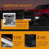 (2pcs/set) 36W LED Fog Light for Dodge Ram 1500 2009-2012 Dodge Ram 2500/3500 2010-2018 (Chrome)