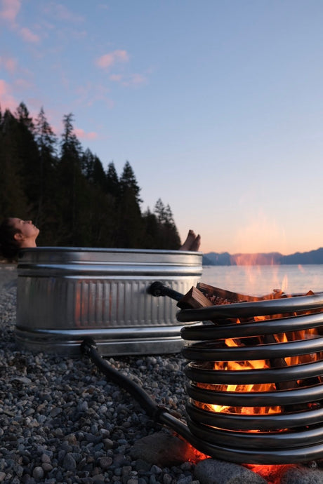The Smokey Solo Soaker – 1–2 Person Galvanized Steel Wood-Fired Hot Tub Stoke & Soak Wood-Fired Hot Tubs
