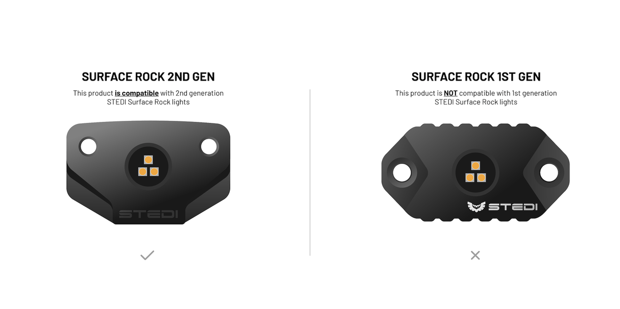 STEDI Roof Rack Light Bracket (Pair) for Surface Rock Light Rove Overland