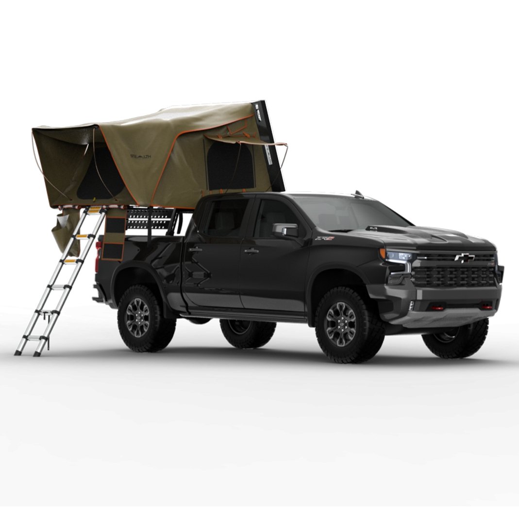 Tuff Stuff STEALTH Hardshell Rooftop Tent, Aluminum, 3-4 Person Tuff Stuff Overland