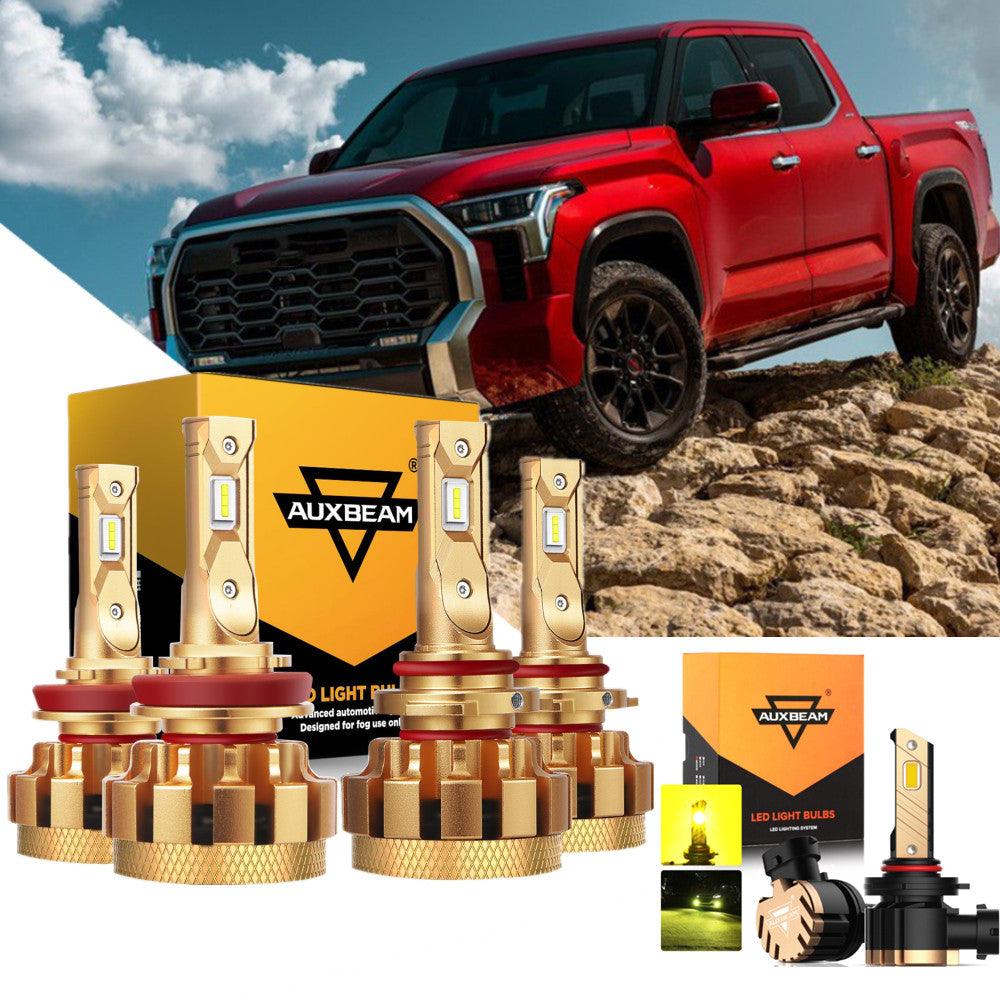 For 2007-2013 Toyota Tundra F-16 Plus Series Built-in Canbus Automotive Grade 14000LM LED Light Bulbs High Low Beam Bundle